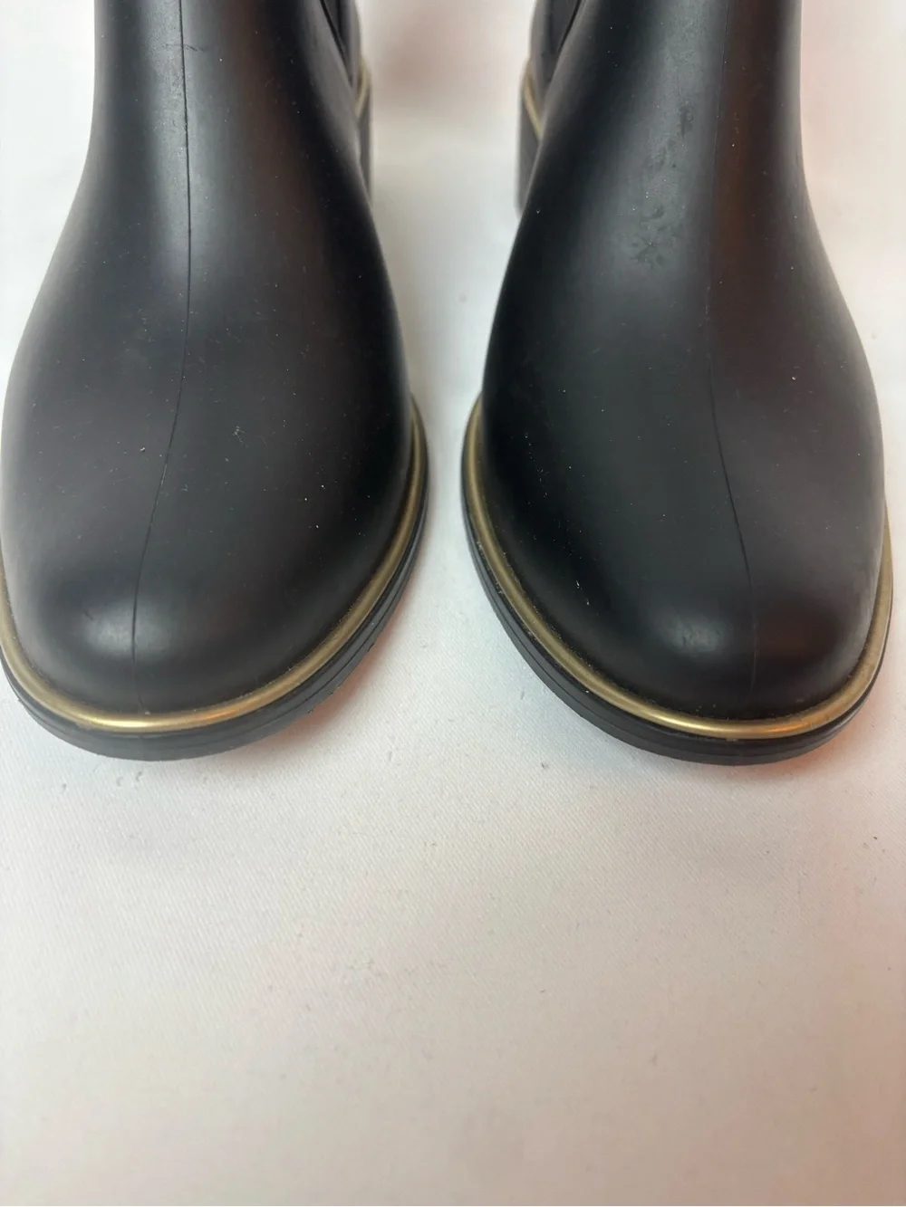 Kate Spade Sedgwick Solstice Rain Boots Chelsea Booties Black Rubber Women’s 9
